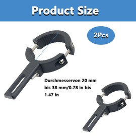 Pack of 2 Mounting Brackets for Motorcycle Headlights, 38-60 mm Fog Light Holder, Adjustable Motorcycle Light Holder, Work Light Holder, Universal Mounts for Headlights