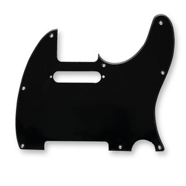 VANSON Premium Quality Scratchplate Pickguard DIRECT FIT for Fender USA MEX Telecaster, Tele, TC3 (1 Ply, Gloss Black)