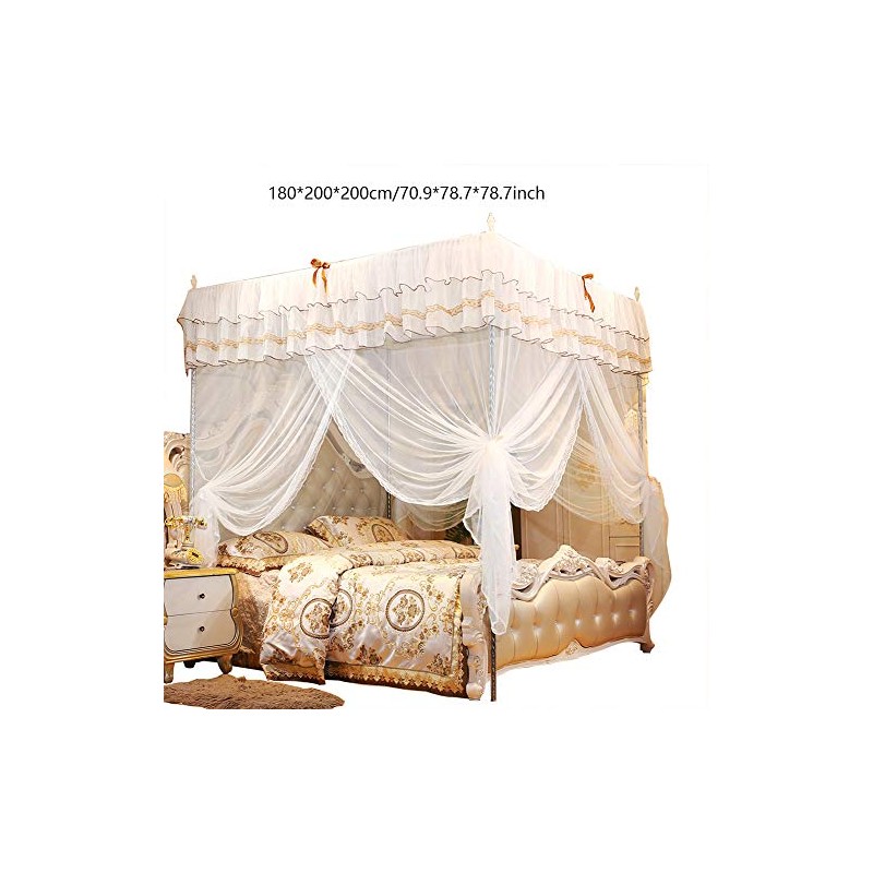 EBTOOLS Mosquito Net 4 Corners Polyester for Single and Double