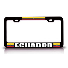 Custom Brother - Ecuador Flag Metal Car SUV Truck License Plate Frame Bl w43