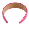 Fuchsia Wide Chunky PU Leather, Faux Leather Hair Band/HeadBand/Alice Band