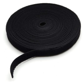 GoodsLand GD-MAJIBAND Cable Cord Organization, Binding Tape, 2.0 x 0.4 inches (5 x 10 mm), Velcro Fastening Band, Black, Black, Storage, Cable Clip, Cable Holder