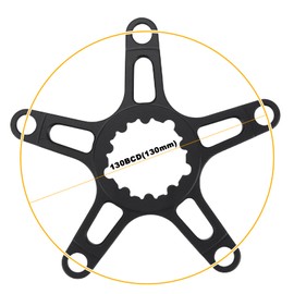 EVOSID Bike Chainring Adapter GXP to 110/130BCD 5 Arms Aluminium Spider Adapter for Sram X9 XX1 X0 X01 GXP, Dub Crank with 5 Bolt (130BCD with 5 bolt)