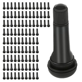 CDWTPS TR414 Tire Valve Stem, Rubber Snap-in Short Black Tire Valve Stem for Tubeless 0.453 Inch 11.5mm Rim Holes on Standard Vehicle Tires(100pcs/Bag)