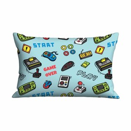 Mugod Cushion Cover Cartoon Game Play Handle Pattern,Home Decorative Pillowcase Sofa Couch Throw Pillow Cushion Cover 20x30 Inches