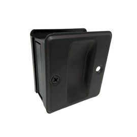 QCAA Solid Brass Sliding Pocket Passage Door Pull, Oil Rubbed Bronze, 1 Pack