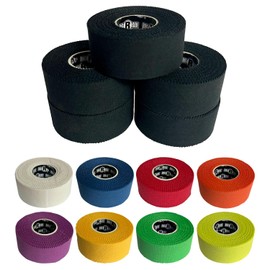 Ringside 1" Athletic Trainers Tape, Cotton Kinesiology Tape for Combat Sports, Adhesive, Athletic Tape for Men and Women, 1" x 30', Black, 5 Pack