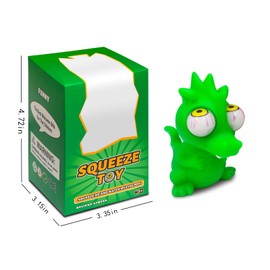Squeeze Toy for Stress Reduction - Anxiety Reducer Sensory Play-Toys for Kids and Adults, Great for Kids with Autism or ADHD - Gift for Boys and Girls ((Green Dinosaur))
