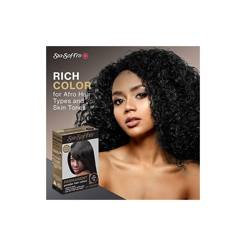 Sta-Sof-Fro Permanent Hair Color Powder Covers Grey & White Hair
