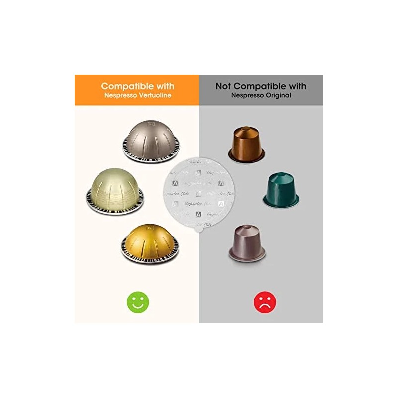 Aieve 120Pcs Aluminum Foil Seals Lid For Reusable Nespresso Pods