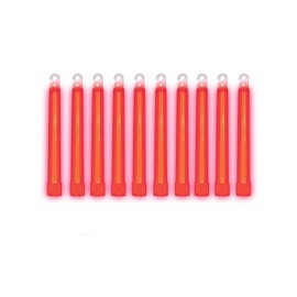 Cyalume - 9-08002 SnapLight Red Light Sticks – 6 Inch Industrial Grade, Ultra Bright Glow Sticks with 12 Hour Duration (Pack of 10)