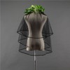 Wedity 2-Tier Bridal Veil Short Veil with Ribbon Edge Bridal