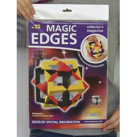 Polyhedra Magic Edges #22 / Geometric Solid - Compound of Three Cubes. DIY Origami Craft Model. 3D Paper Model Kit.