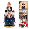 Cabilock Nutcracker Music Box 3 Wooden Nutcracker Soldier Toy Christmas