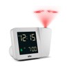 BRAUN/Brown Digital Table Clock, Projection Alarm Clock, BC15W, White, Digital