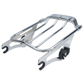 YHMOTO Two Up Air Wing Luggage Rack Mounting Rack Compatible for Harley Davidson Touring 2009-2022 Street Glide Electra Glide Road Glide Road King (Chrome)