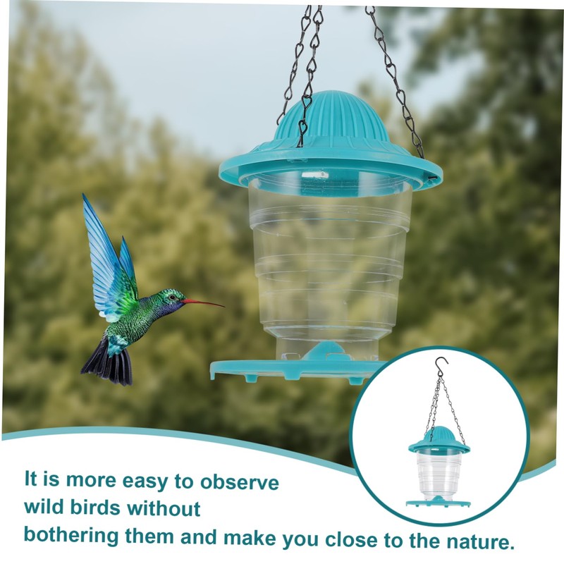 Sosoport Automatic Hummingbird Feeder Wild Bird Feeder Easy Refill Hanging