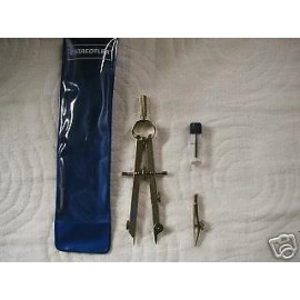 Staedtler 5561/65WP Spring Bow Professional Drafting Compass and tips Metal