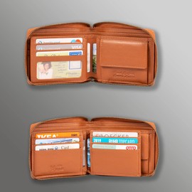 MATADOR® Men's Purse Women's Wallet with RFID Protection Zip, black, Vintage