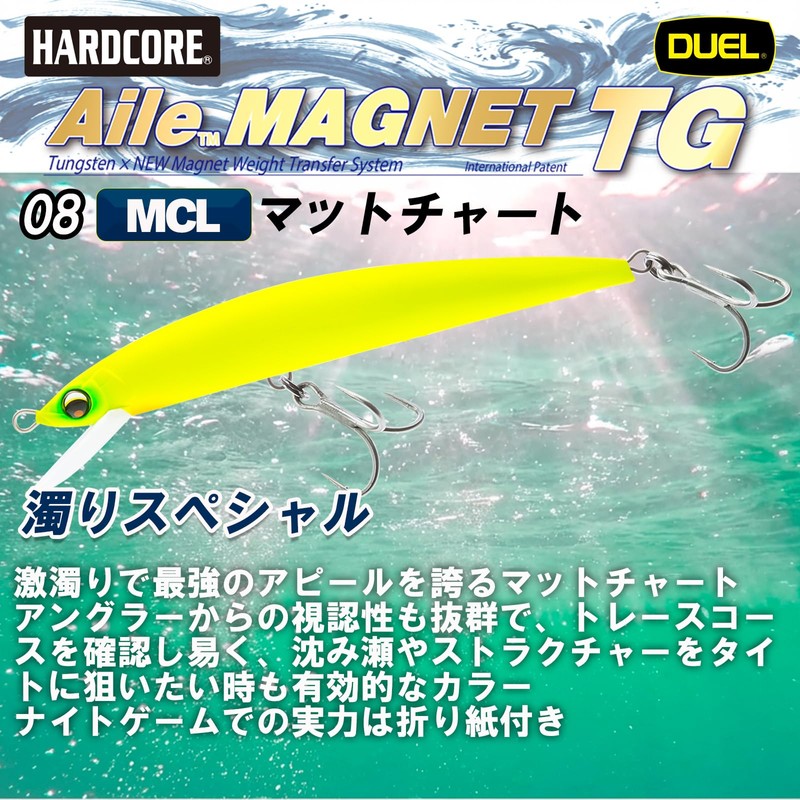 Duel TG Air Magnet Minnow Slim Floating, 145mm, 1.06 oz