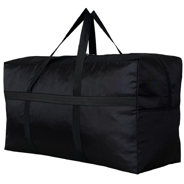 YiKitHom Extra Large Storage Duffle Bag for Travel, Black Oversized