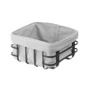 HENDI Square Bread Basket with Washable Bag, Metal Frame, Bread