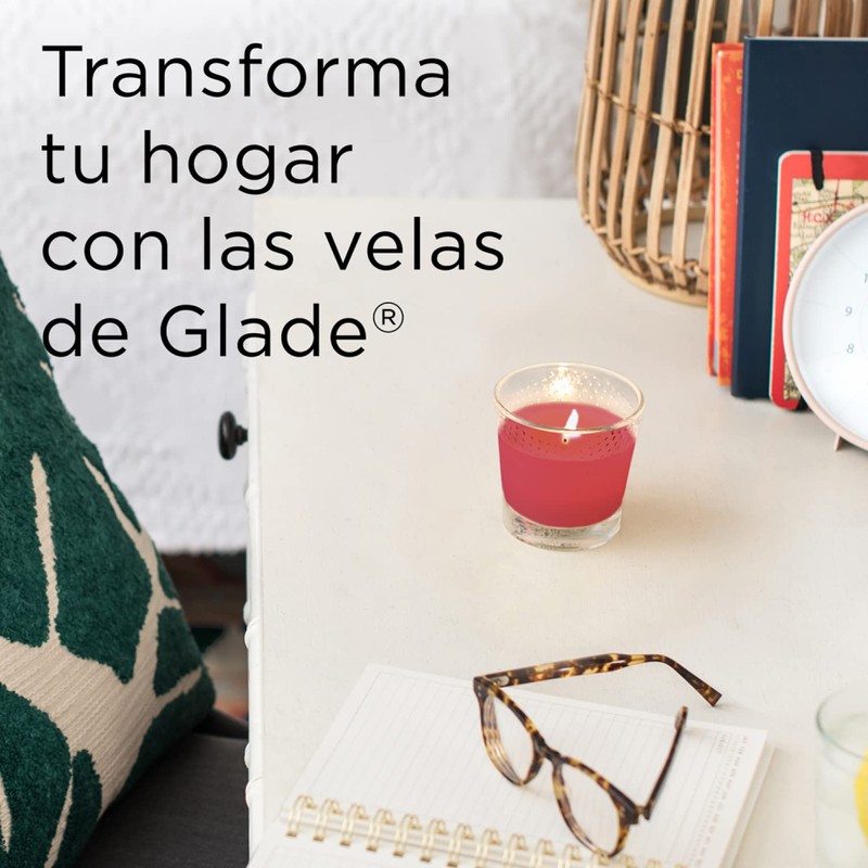 Glade Glade Vela Aromatizante Manzana Y Canela 96 G, color,