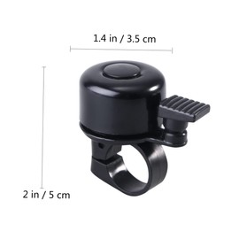 KOMBIUDA Aluminum Alloy Bike Bell Handlebar Ring Cycling Bell Road Easy Install Black Bike Horns Accessories