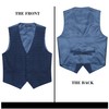 Hisdern Men’s Formal Plaid Wedding Reception Suit Waistcoat in Cotton,