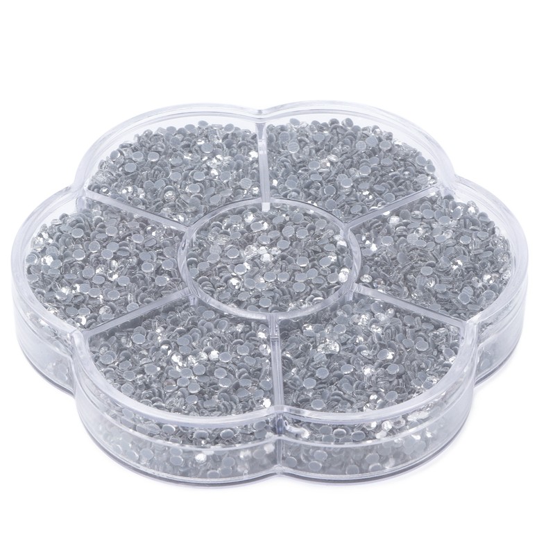 14400Pcs Flat Back Rhinestones Dazzling Colorful DIY Sturdy Iridescent Rhinestones