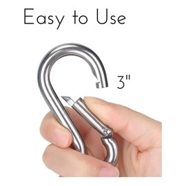 OYINDIZ Detachable Pilates Bar Clip, Resistance Band for Stainless Steel Spring Snap Hook Carabiner