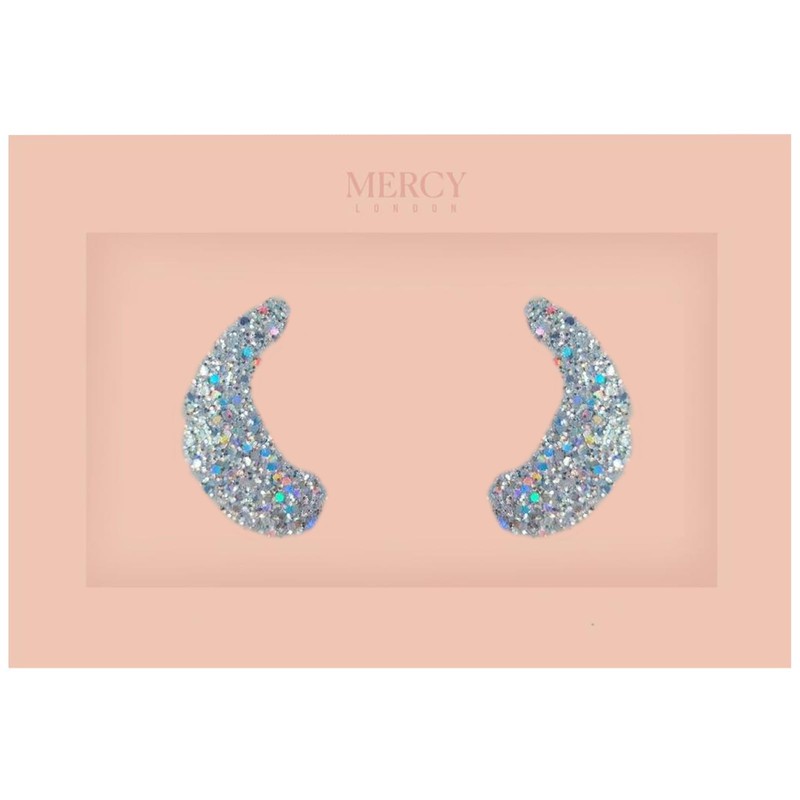 MERCY LONDON Glitter Highlights Sticker in Silver Holographic. Easy Application