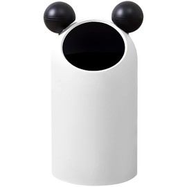Cute Animal Ears Boys Girls Children Bedroom 3.7 Gallon Garbage Can I Kids Waste Basket Nursery Study Living Room Bathroom Designer Trash Bin for Home with Mouse Ears - 14L