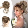 SOFEIYAN Messy Bun Hair Piece Curly Wavy Hair Bun Extensions