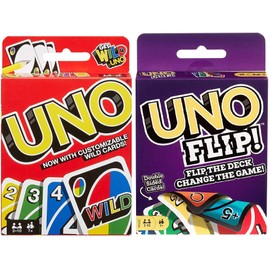 Mattel Uno オリジナルとUno フリップカードゲーム コンボパック 2個セット