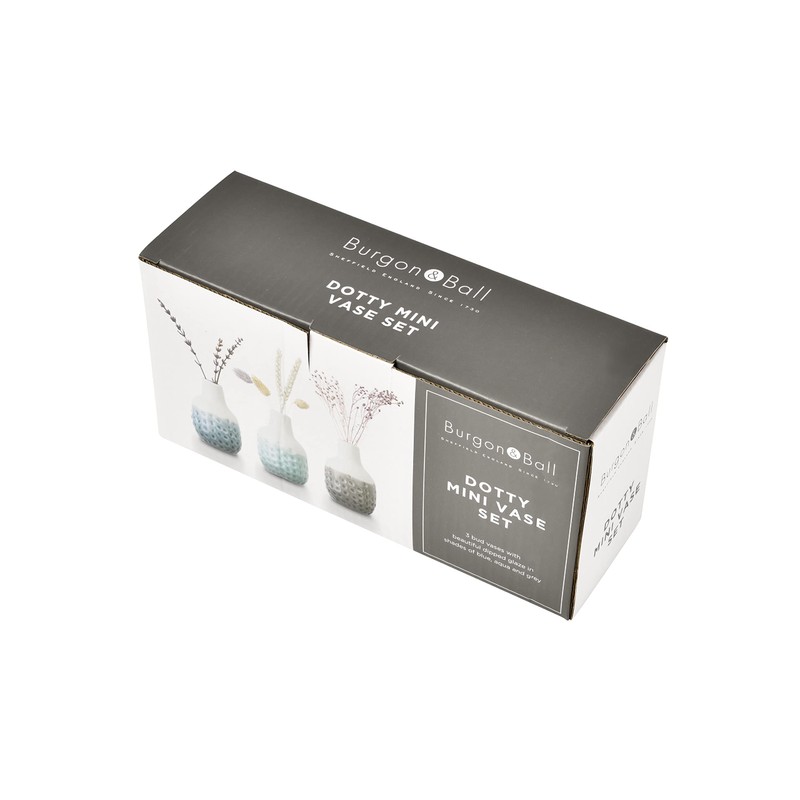 Burgon & Ball Dotty Mini Vases - Set of 3