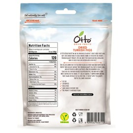 Otto Dried Fruits - Non-GMO Snack, Naturally Vegan Snack with No Added Sugar, Flavors or Preservatives (Pack of 1, Dried Turkish Figs)