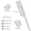 KYVU A6 handgefertigter 20 cm feiner Zahn-Aluminiumkamm mit Griff