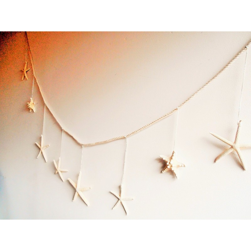 Hawaiian Decor Starfish 7P Ornament Starfish Garland Hawaiian Sundries Display