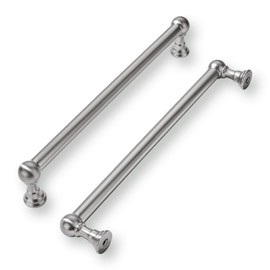 khtumeware 2 Pack 10 Inch Hole Center Brushed Satin Nickel Cabinet Pulls: Heavy Duty Zinc Cabinet Handles for Kitchens & Bathrooms