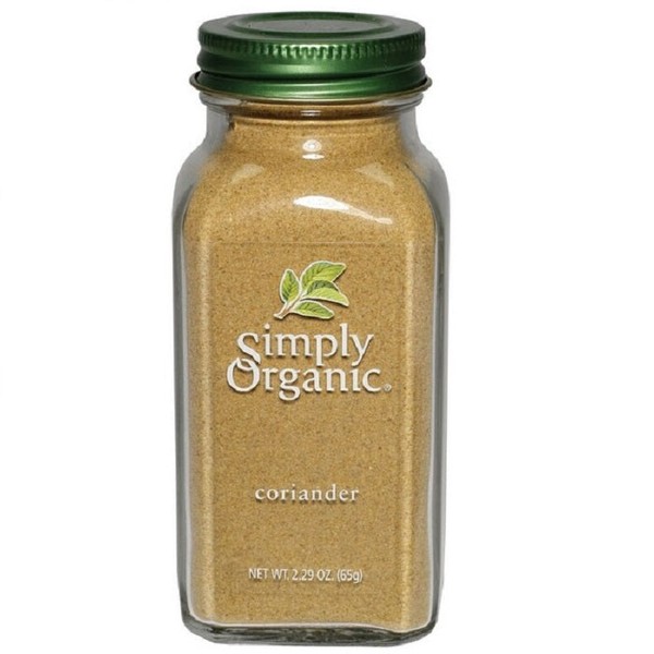 Simply Organic Ground Coriander Seed Large Glass 65g