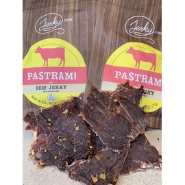 Jerky.com All Natural Pastrami Beef Jerky - No Added Preservatives, No MSG or Nitrates - Bold Pastrami Flavor, 100% Lean Beef (2.5 Ounce, Pack of 1)