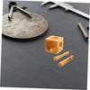 Angoily 1 Set Wooden Dapping Block for Jewelry Making Multi