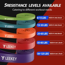 LEEKEY Resistance Bands, Exercise Bands Pull Up Assist Bands - Workout Bands Set - Mobility Band Powerlifting Bands for Men and Women Fitness Training, Physical Therapy,Home Workouts