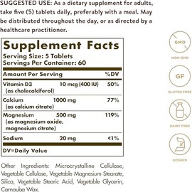Solgar Calcium Magnesium with Vitamin D3 Tablets, 300 Count