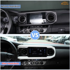 Aunginsy Center Console Dashboard Panel Trim Cover Compatible with Toyota Tacoma 2016-2023 Pickup Central Control Dash Board Decorative Frame Protection Strip Sticker ABS Overlays Interior Accessories