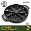 Modern Innovations Classic Cast Iron Wedge Pan, Non-Stick Cornbread Skillet