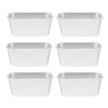 PRETYZOOM 6pcs Non-Stick Anodized Aluminum Alloy Rectangular Baking Pans for