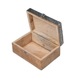 HAB & GUT -BOX052- Wooden Jewellery Box Owl 17 x 12 x 8 cm Rustic Vintage Old Retro