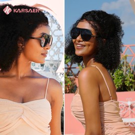 Karsaer Oversized Vintage Aviator Sunglasses for Men Women，Big Retro Round Aviator Sunglasses K7132